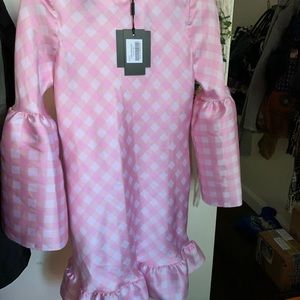 Pink Cynthia Rowley Jane Gingham Dress size 8